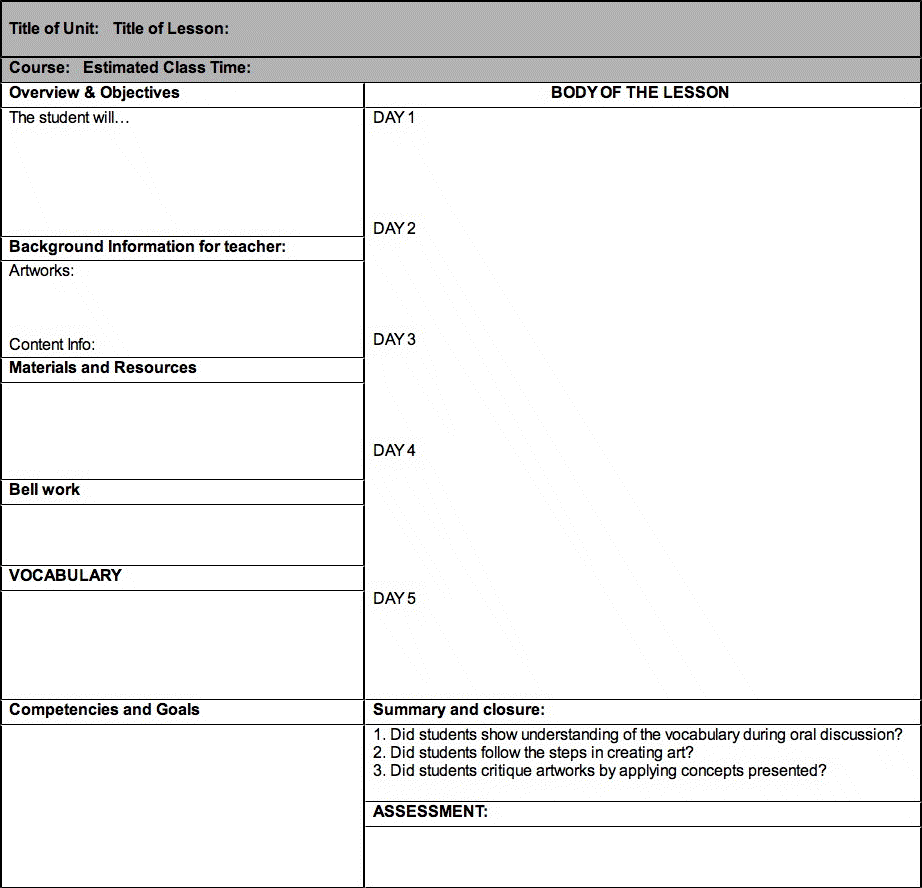 Lesson Plan Template Teacher by bmt16897 MuD9nsnq | school 