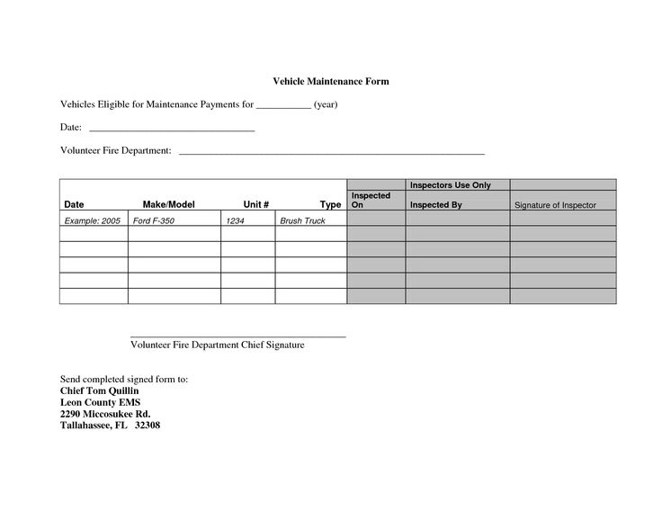 Vehicle Maintenance Checklist Template http://.amazon.com/gp 