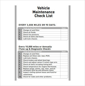preventive maintenance schedule template excel
