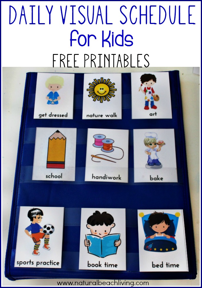 Daily Visual Schedule for Kids Free Printable | Visual schedules 