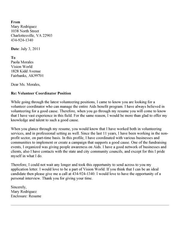 Perfect Volunteer Cover Letter No Experience 35 For Cover Letters 
