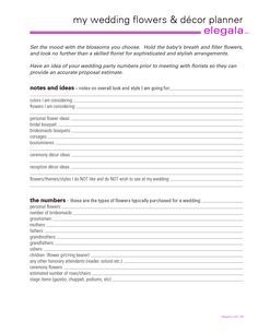 wedding planner: Sample Wedding Planner Questionnaire