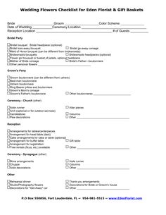 wedding planner questionnaire template Google Search | Wedding 