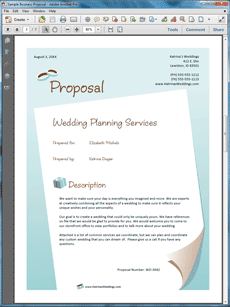 Planner Services Sample Proposal
