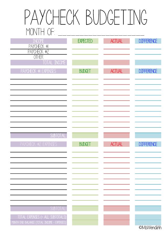 Monthly Budget Planner Excel Form Template