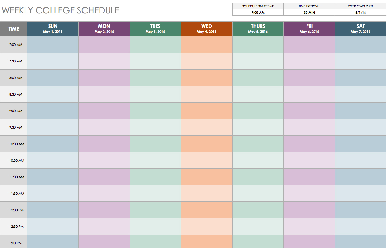 Weekly Timetable. Rainbow Themed Weekly Timetable Rainbow 