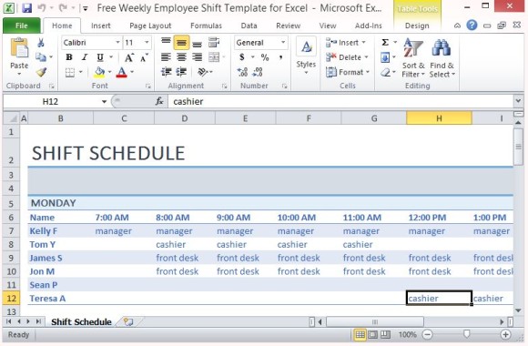 Employee Shift Schedule Template 8+ Free Word, Excel, PDF Format 