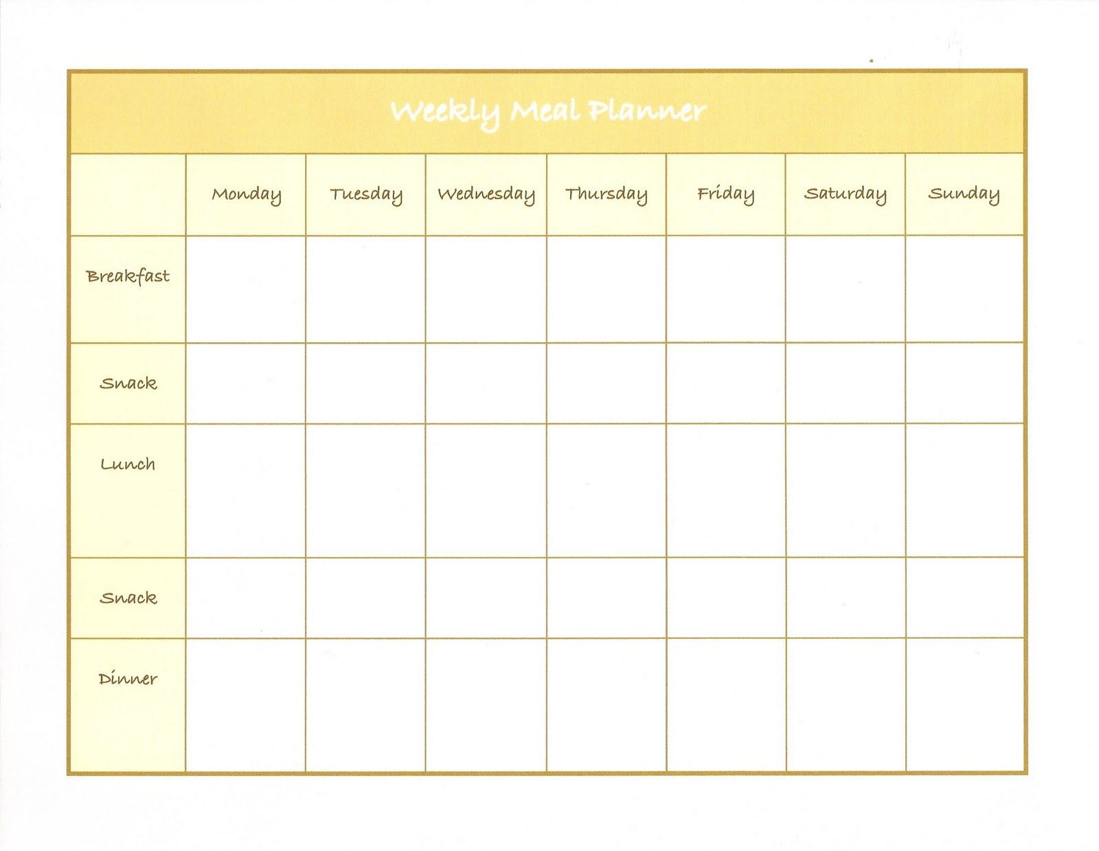 Weekly Meal Planner Pic | @dieffs