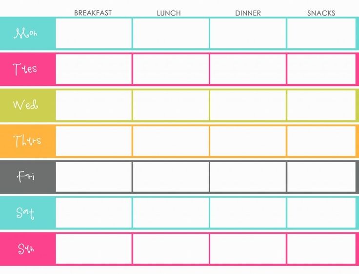 45+ Printable Weekly Meal Planner Templates | Kitty Baby Love