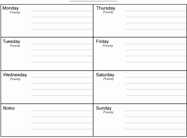 10+ Weekly Planner Templates Word Excel PDF Formats