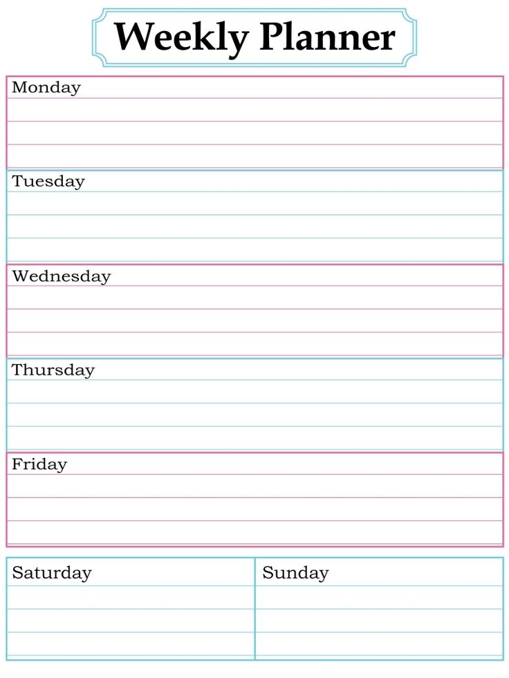 Best 25+ Weekly calendar template ideas on Pinterest | Weekly 