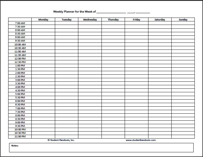 Weekly calendar 2016 for Word 12 free printable templates