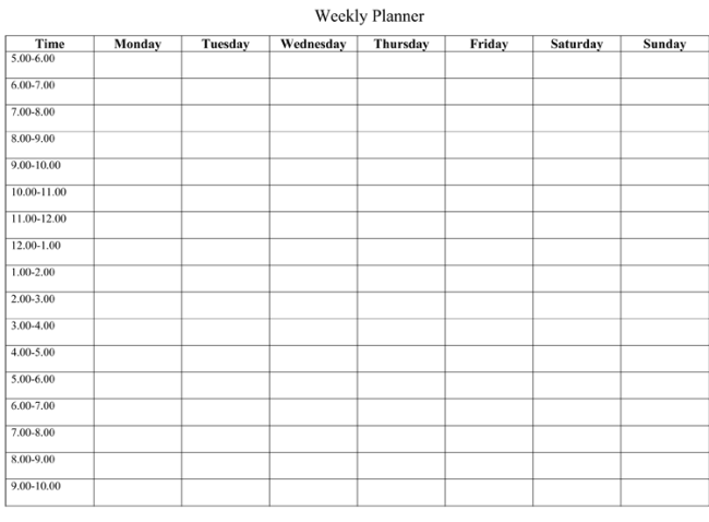 Free Weekly Planner Templates Best Agenda Templates EuBSKQW2 