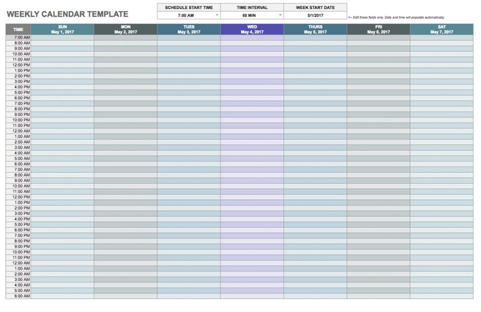 Free Weekly Schedule Templates for Excel 18 templates Free Weekly Schedule Templates for Excel 18 templates
