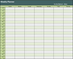 Weekly Schedule Template Google Docs | schedule template free