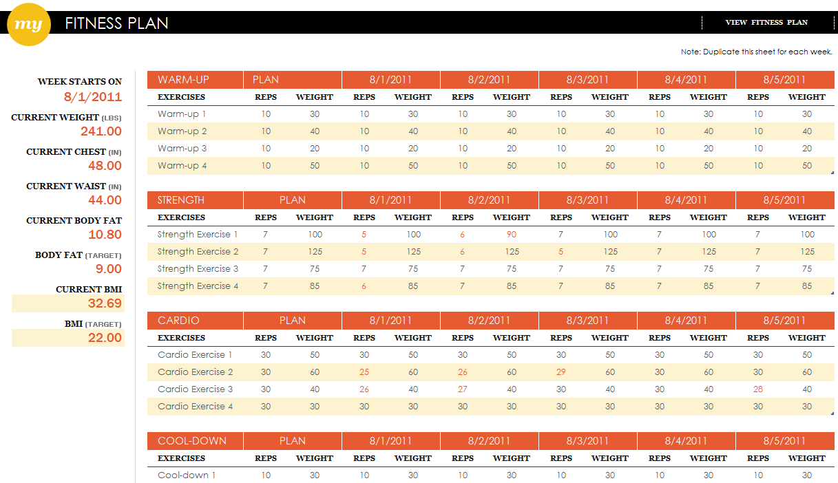 Workout Schedule Template – 10+ Free Word, Excel, PDF Format 