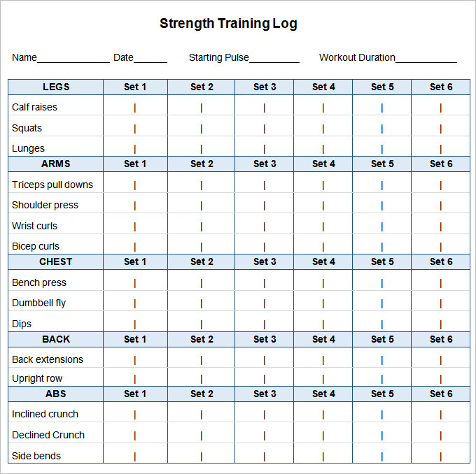 Workout Schedule Template – 10+ Free Word, Excel, PDF Format 