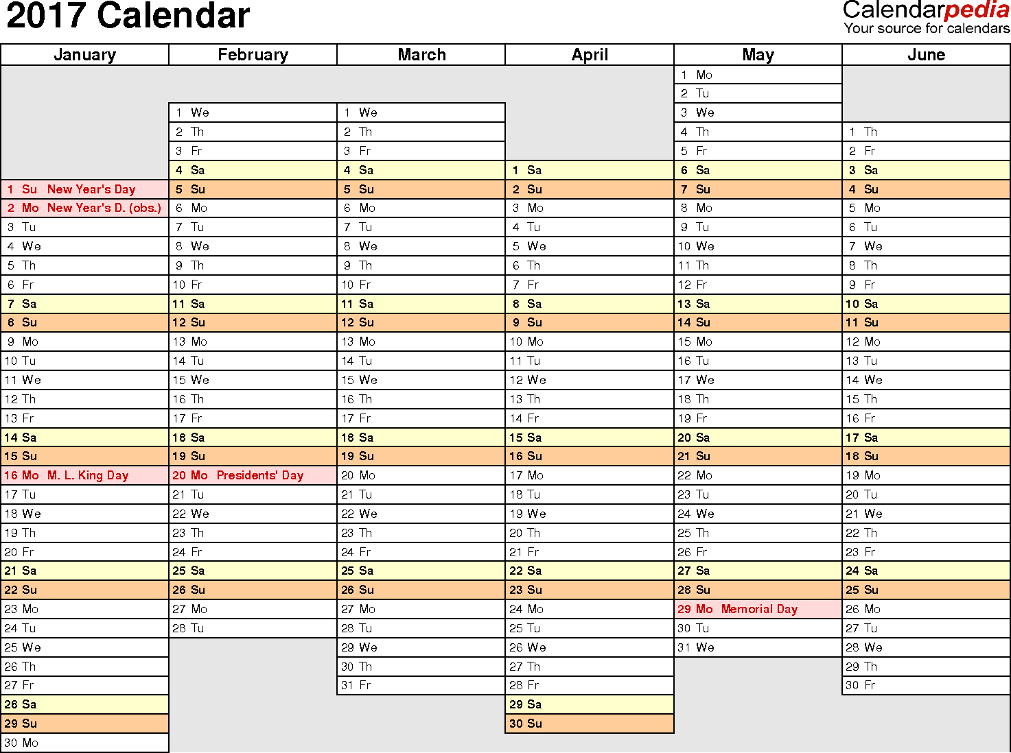 2017 Calendar Download 17 free printable Excel templates (.xls) 2017 Calendar Download 17 free printable Excel templates (.xls)