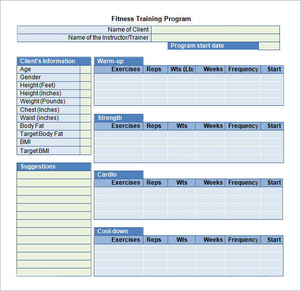 Training Plan Template Excel Download planner template free