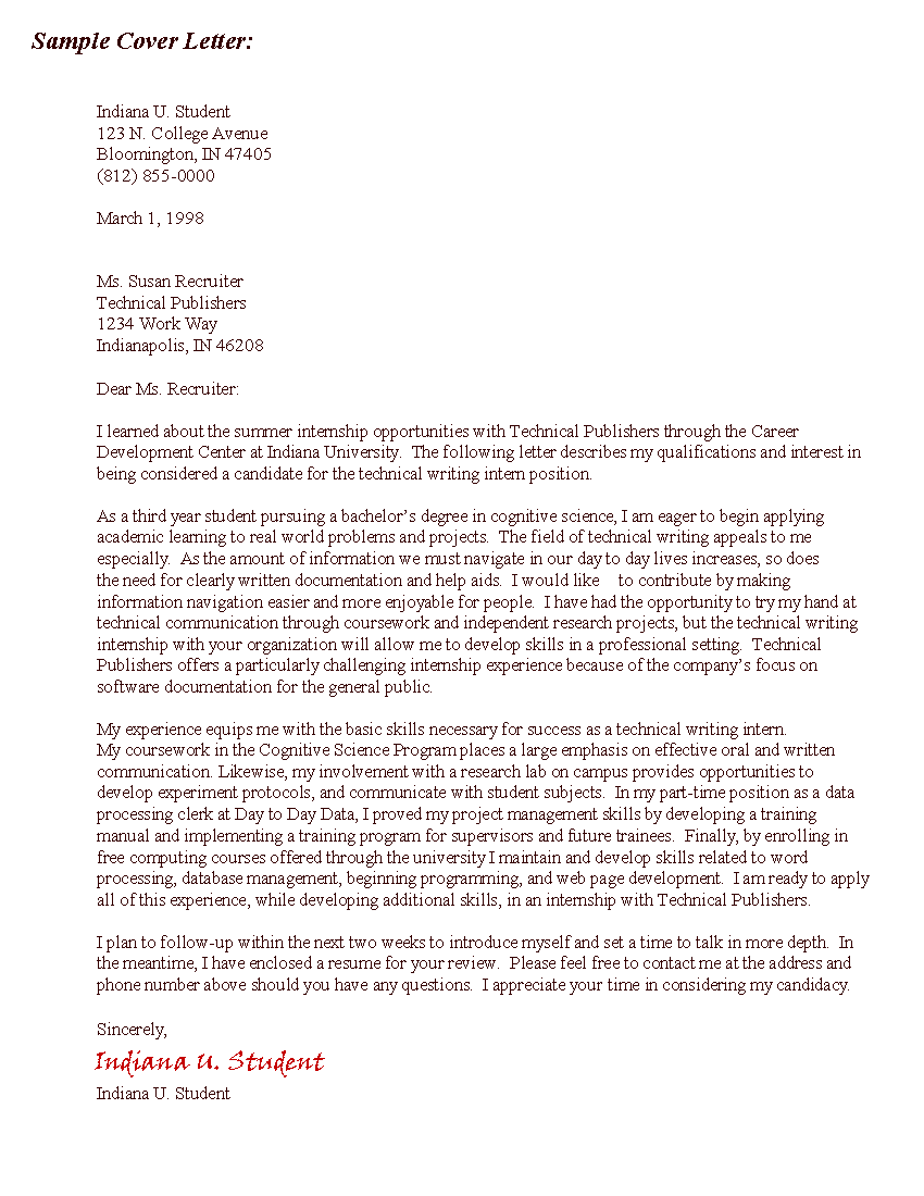 volunteering cover letter with no experience